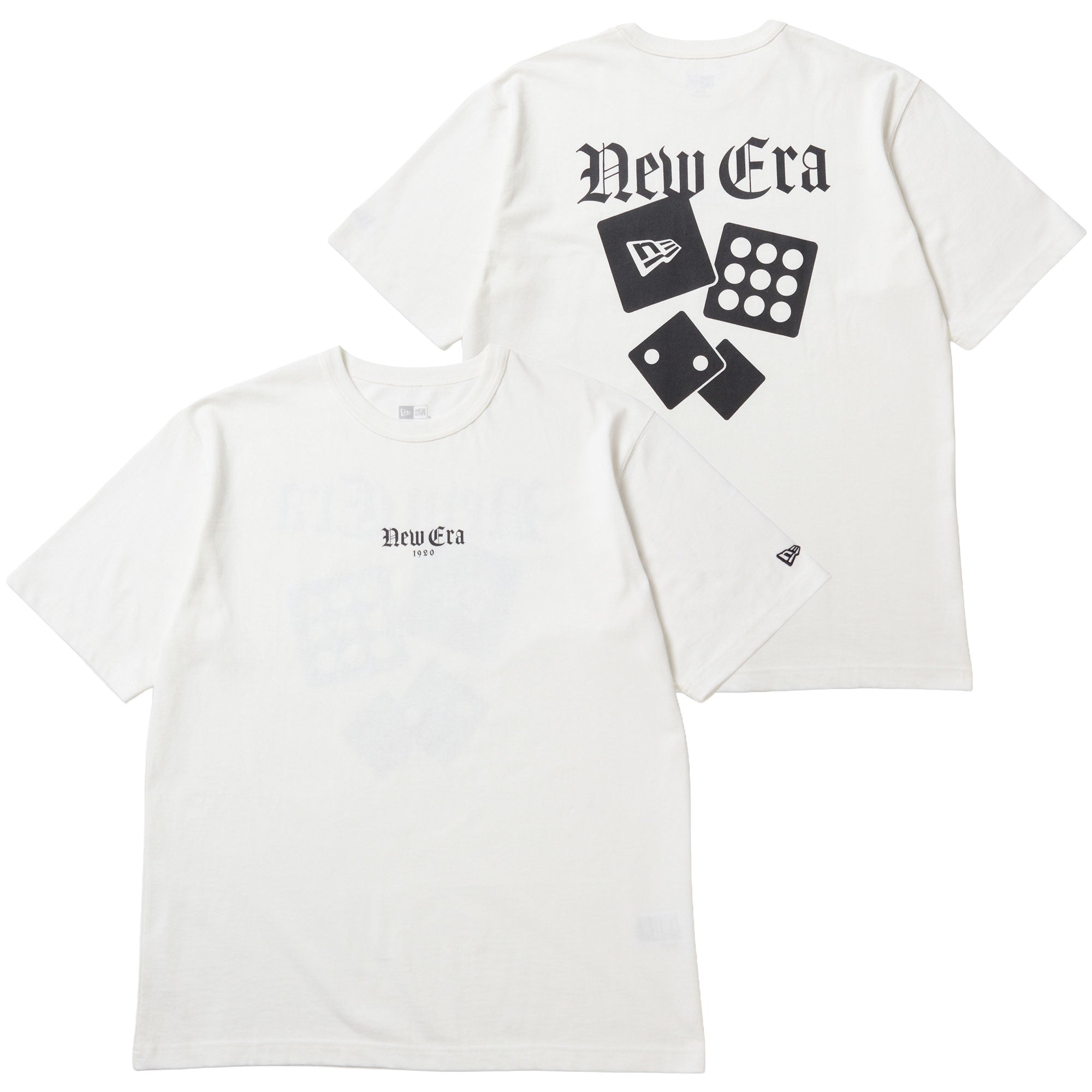 半袖 ウォッシュド コットン Tシャツ 1920 Dice オフホワイト