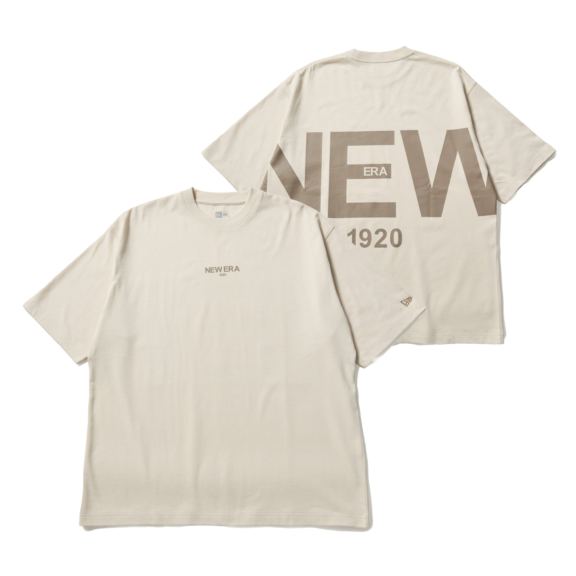 半袖 オーバーサイズド コットン Tシャツ Zoom Up Logo クリーム