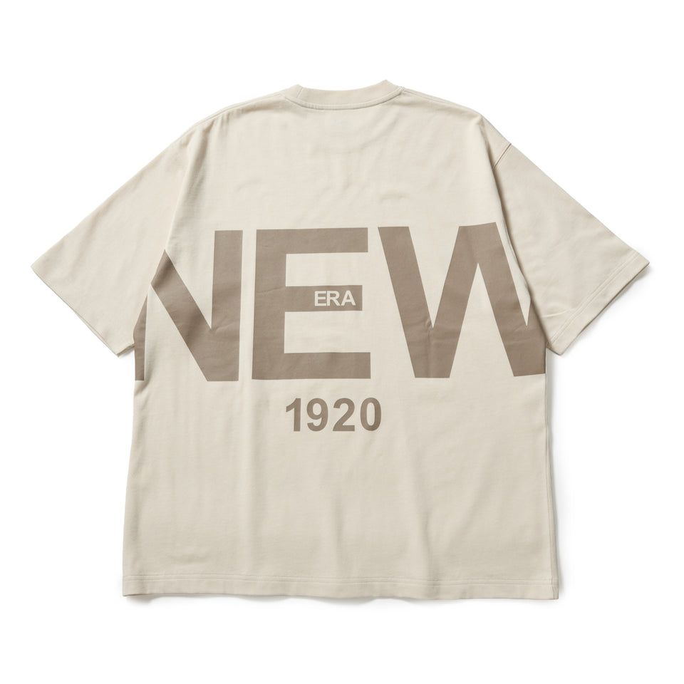 半袖 オーバーサイズド コットン Tシャツ Zoom Up Logo クリーム | NEW ERA ニューエラ公式オンラインストア