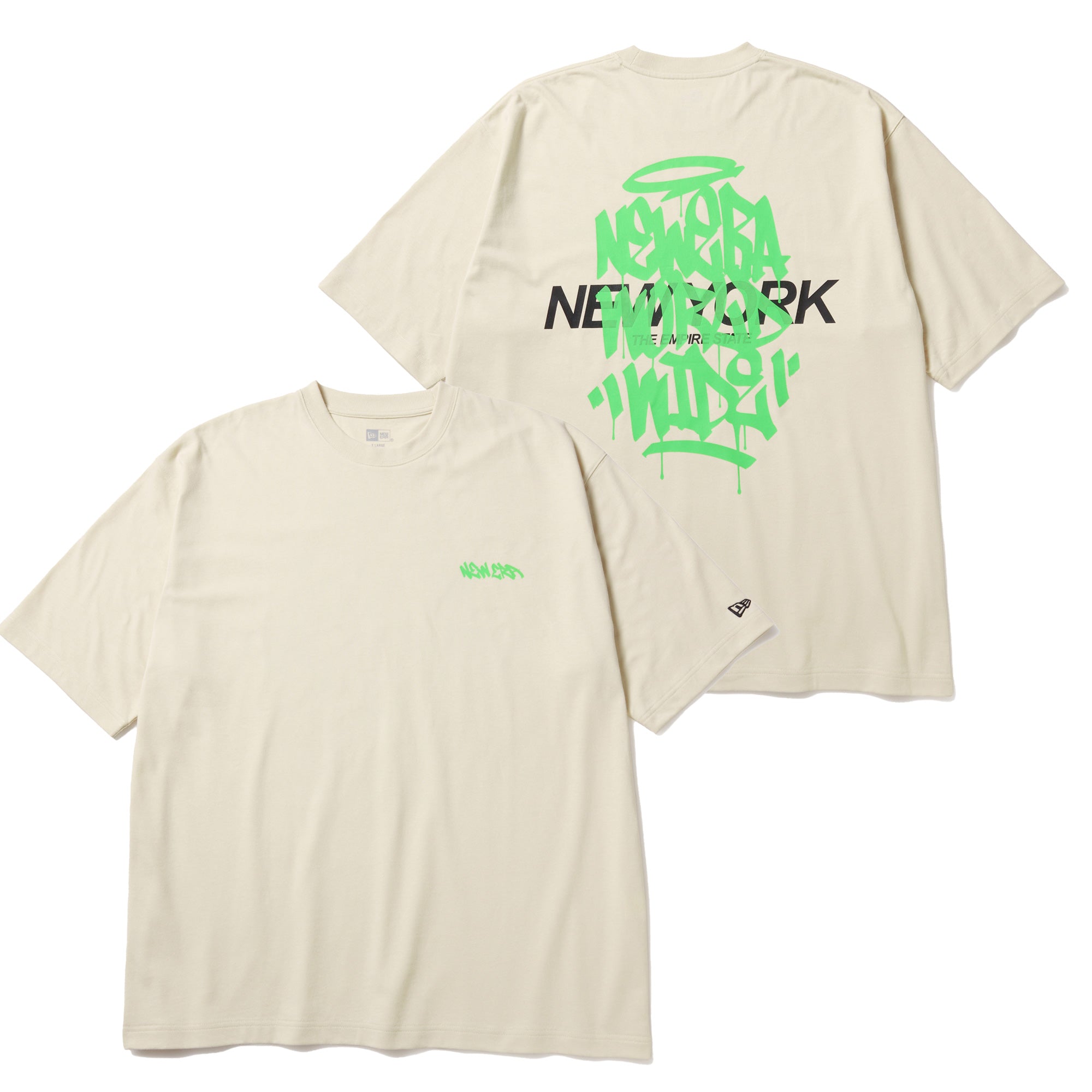 半袖 オーバーサイズド コットン Tシャツ Tagging クリーム