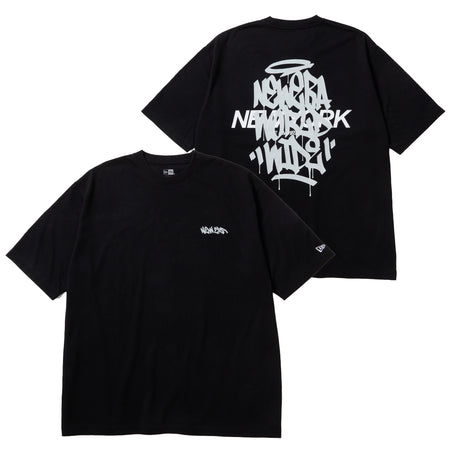 半袖 オーバーサイズド コットン Tシャツ Tagging ブラック