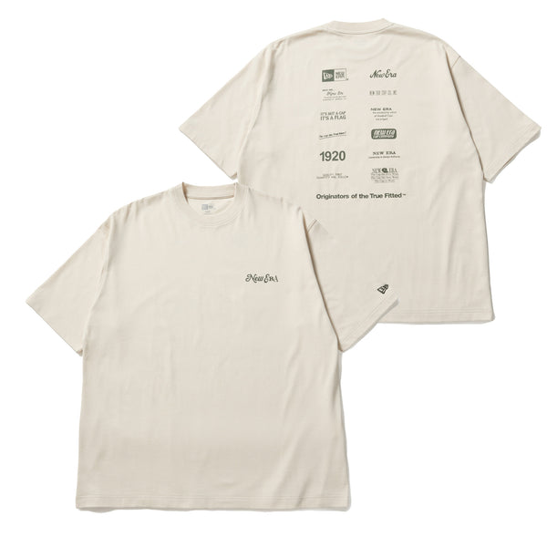 半袖 オーバーサイズド コットン Tシャツ Logo Archive クリーム