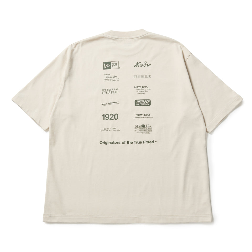 半袖 オーバーサイズド コットン Tシャツ Logo Archive クリーム | NEW ERA ニューエラ公式オンラインストア