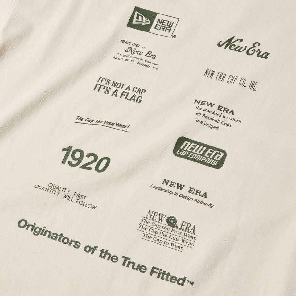 半袖 オーバーサイズド コットン Tシャツ Logo Archive クリーム | NEW ERA ニューエラ公式オンラインストア