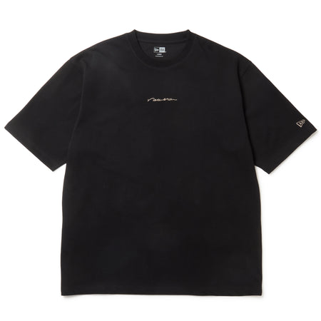 半袖 オーバーサイズド コットン Tシャツ Handwritten Logo ブラック