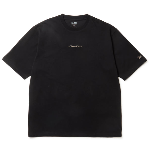 半袖 オーバーサイズド コットン Tシャツ Handwritten Logo ブラック