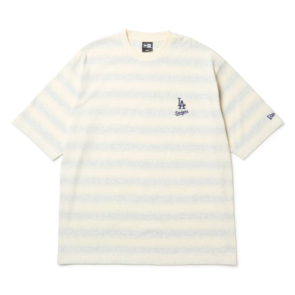 半袖 オーバーサイズド コットン Tシャツ ボーダー ロサンゼルス・ドジャース オフホワイト | NEW ERA ニューエラ公式オンラインストア