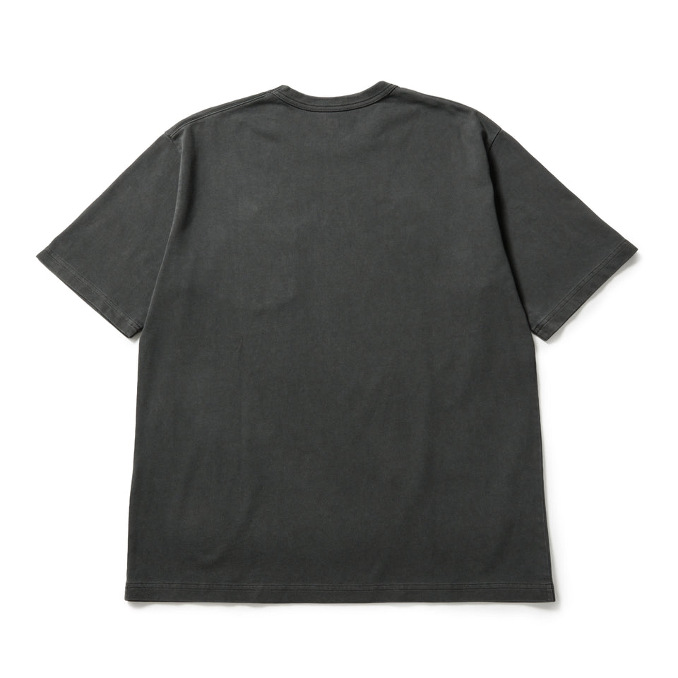 半袖 ガーメントダイ コットン Tシャツ Box Logo Woven Patch チャコールグレー | NEW ERA ニューエラ公式オンラインストア