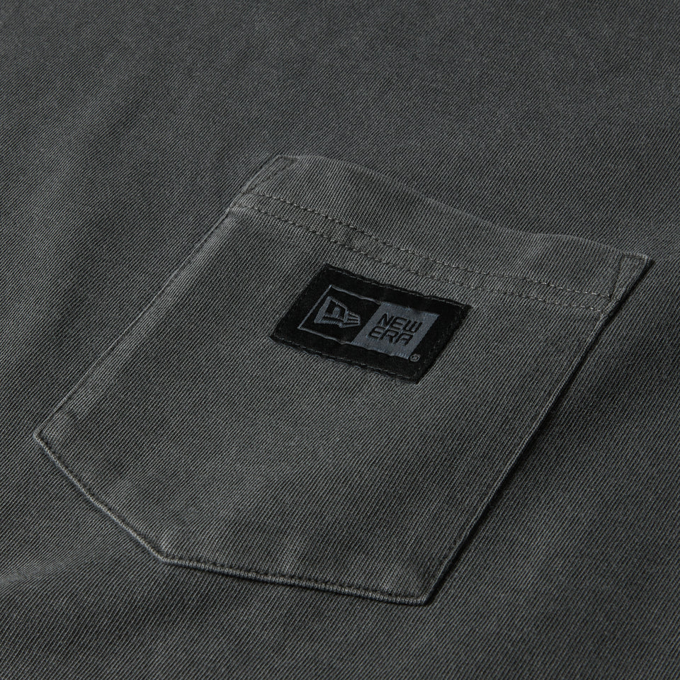 半袖 ガーメントダイ コットン Tシャツ Box Logo Woven Patch チャコールグレー | NEW ERA ニューエラ公式オンラインストア