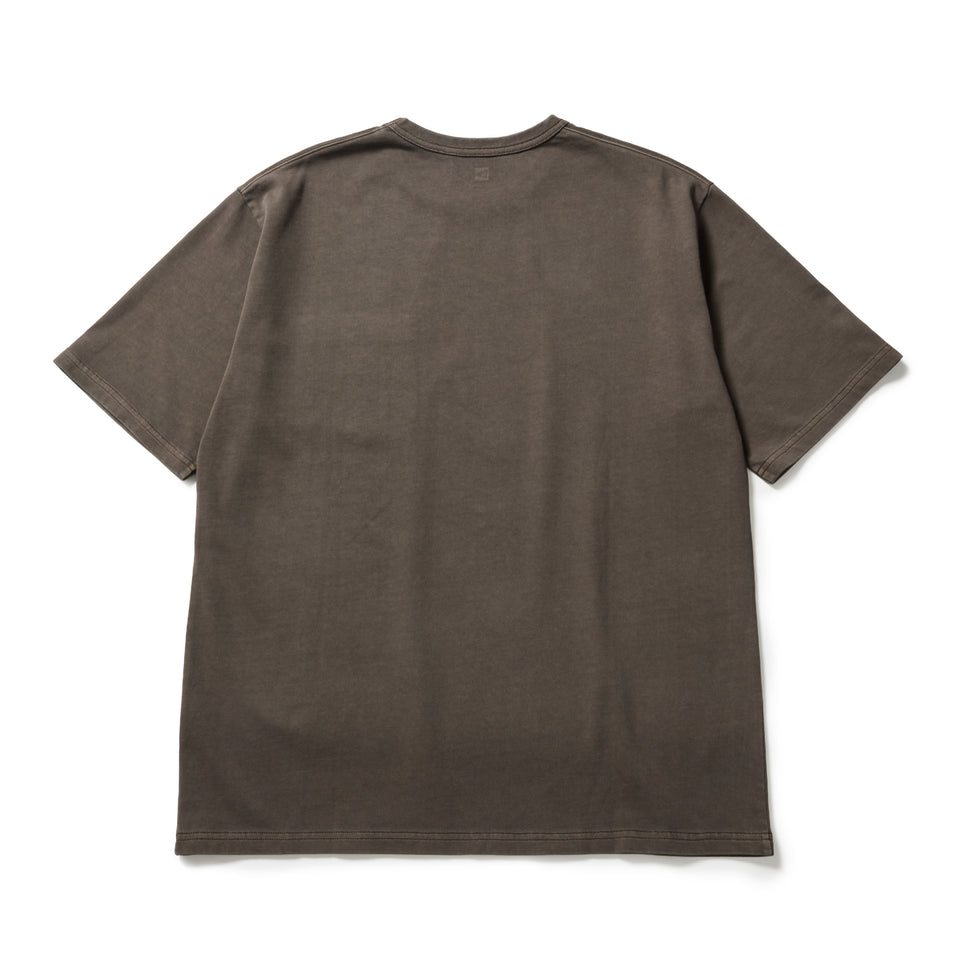 半袖 ガーメントダイ コットン Tシャツ Box Logo Woven Patch ブラウン