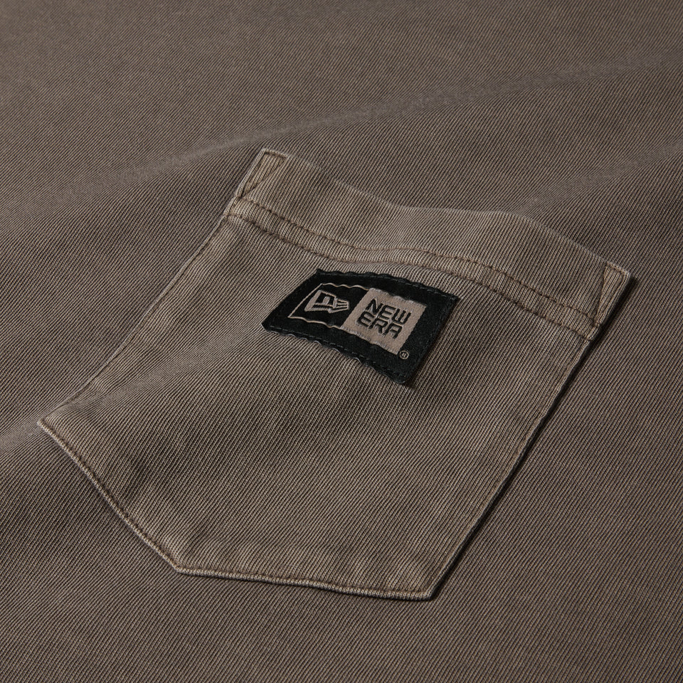 半袖 ガーメントダイ コットン Tシャツ Box Logo Woven Patch ブラウン | NEW ERA ニューエラ公式オンラインストア