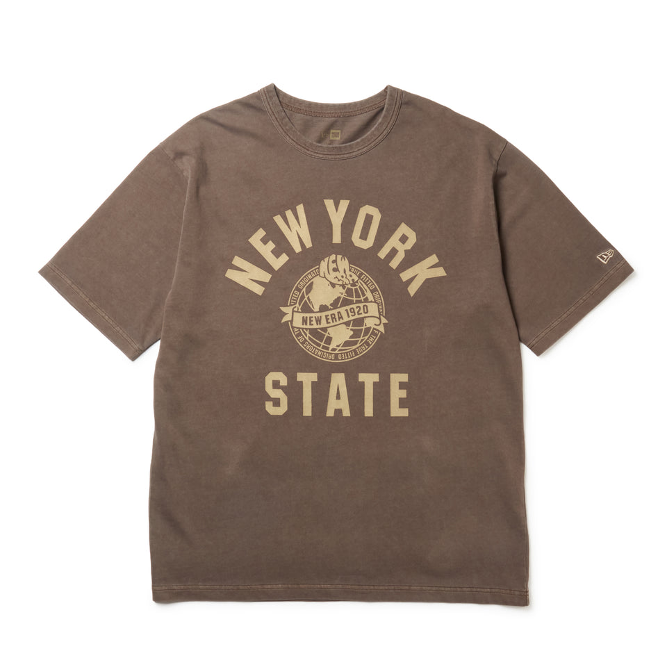半袖 ガーメントダイ コットン Tシャツ College Logo ブラウン | NEW ERA ニューエラ公式オンラインストア