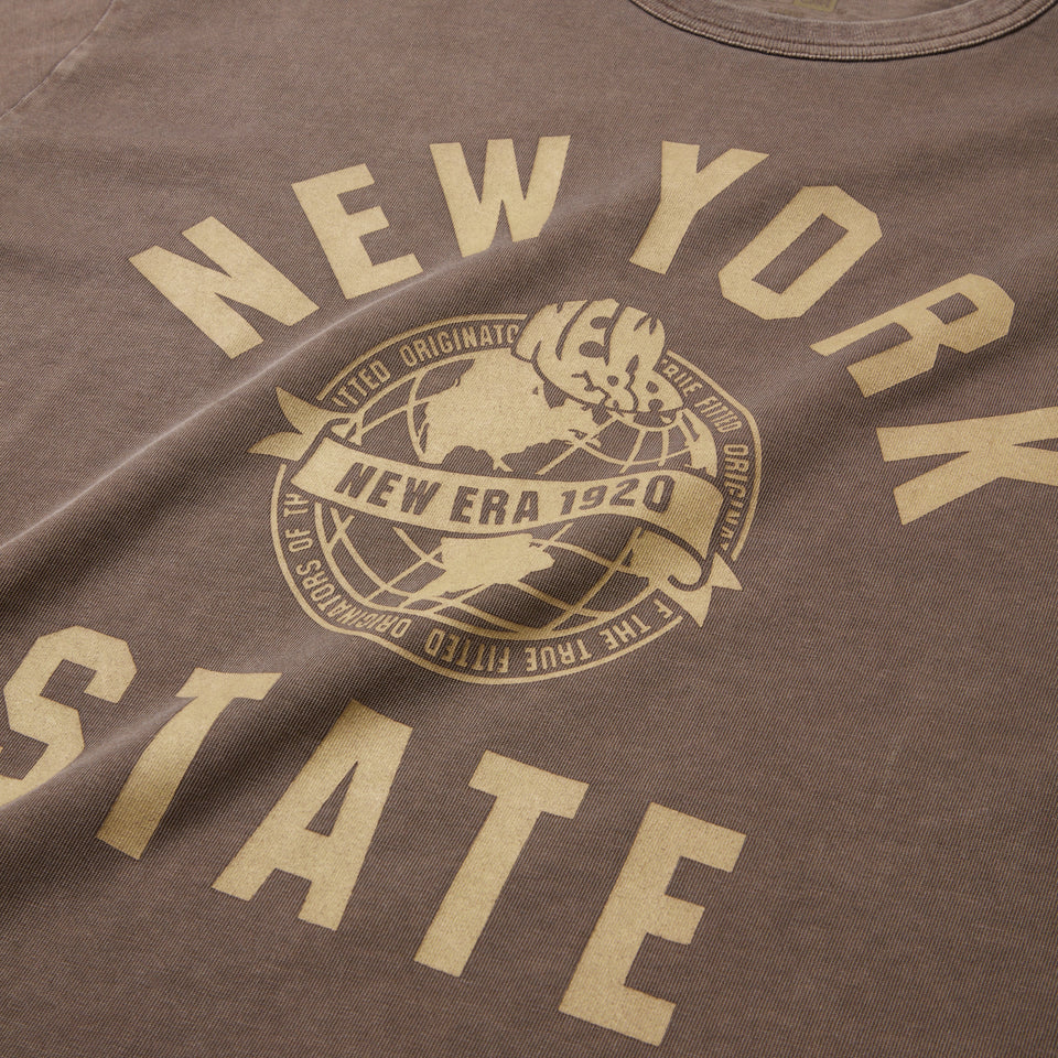 半袖 ガーメントダイ コットン Tシャツ College Logo ブラウン | NEW ERA ニューエラ公式オンラインストア
