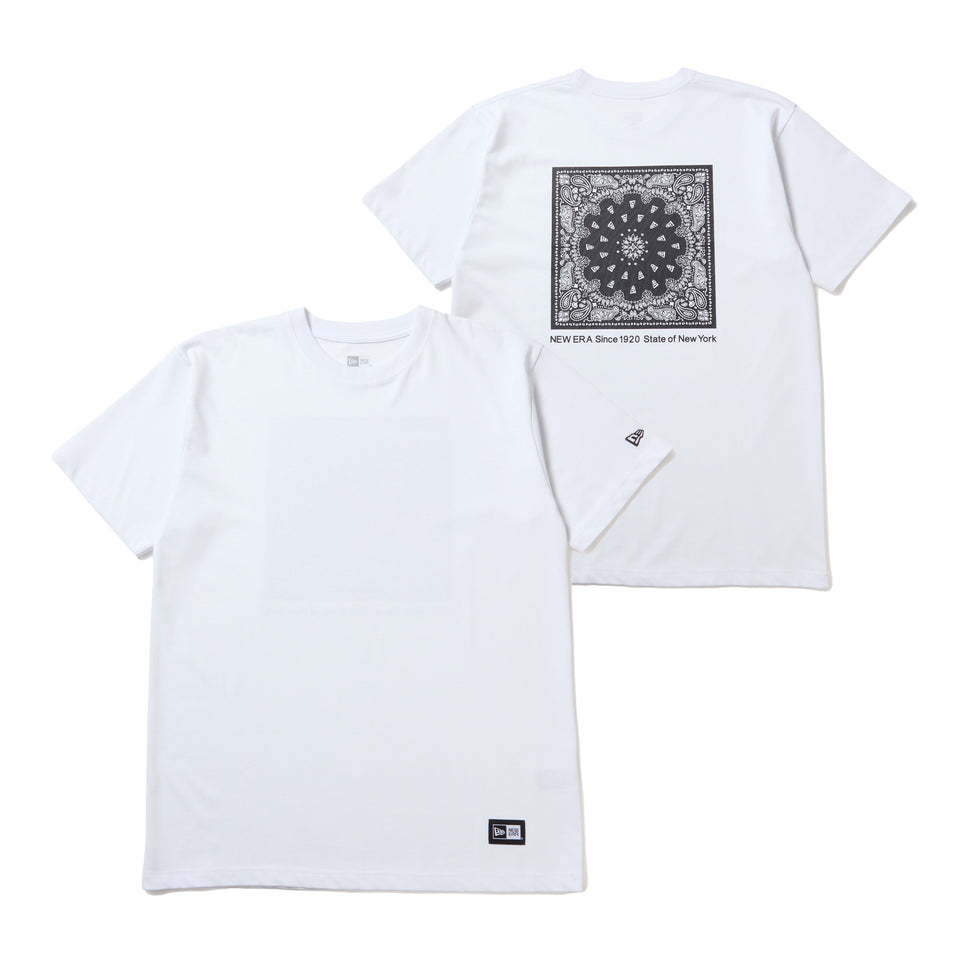 半袖 コットン Tシャツ Paisley ホワイト