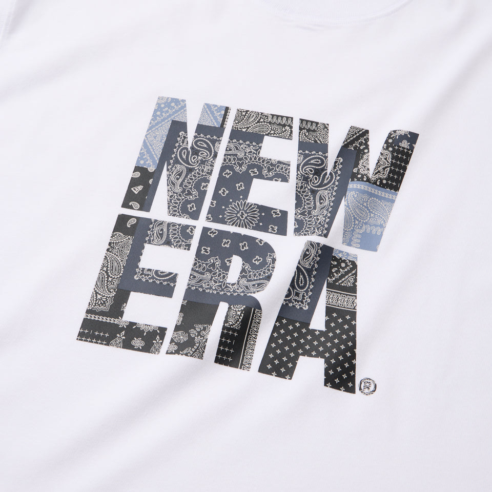 半袖 コットン Tシャツ Oriental Paisley スクエアロゴ ホワイト | NEW ERA ニューエラ公式オンラインストア
