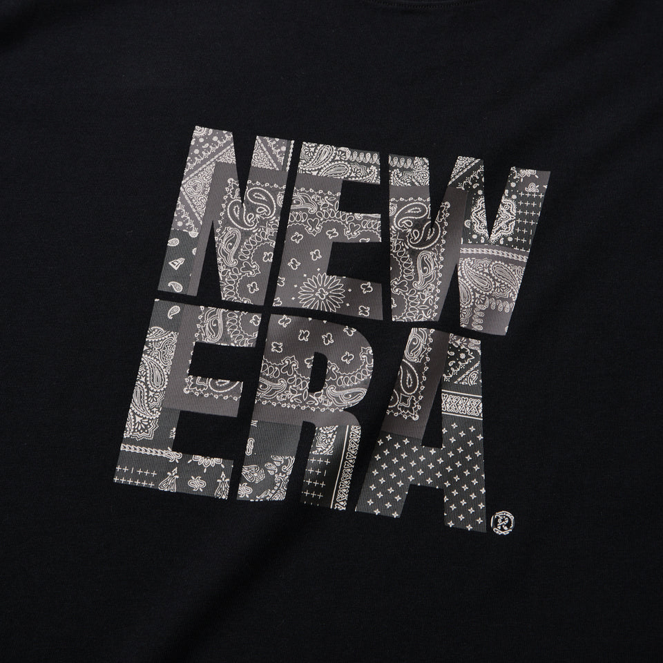 半袖 コットン Tシャツ Oriental Paisley スクエアロゴ ブラック | NEW ERA ニューエラ公式オンラインストア