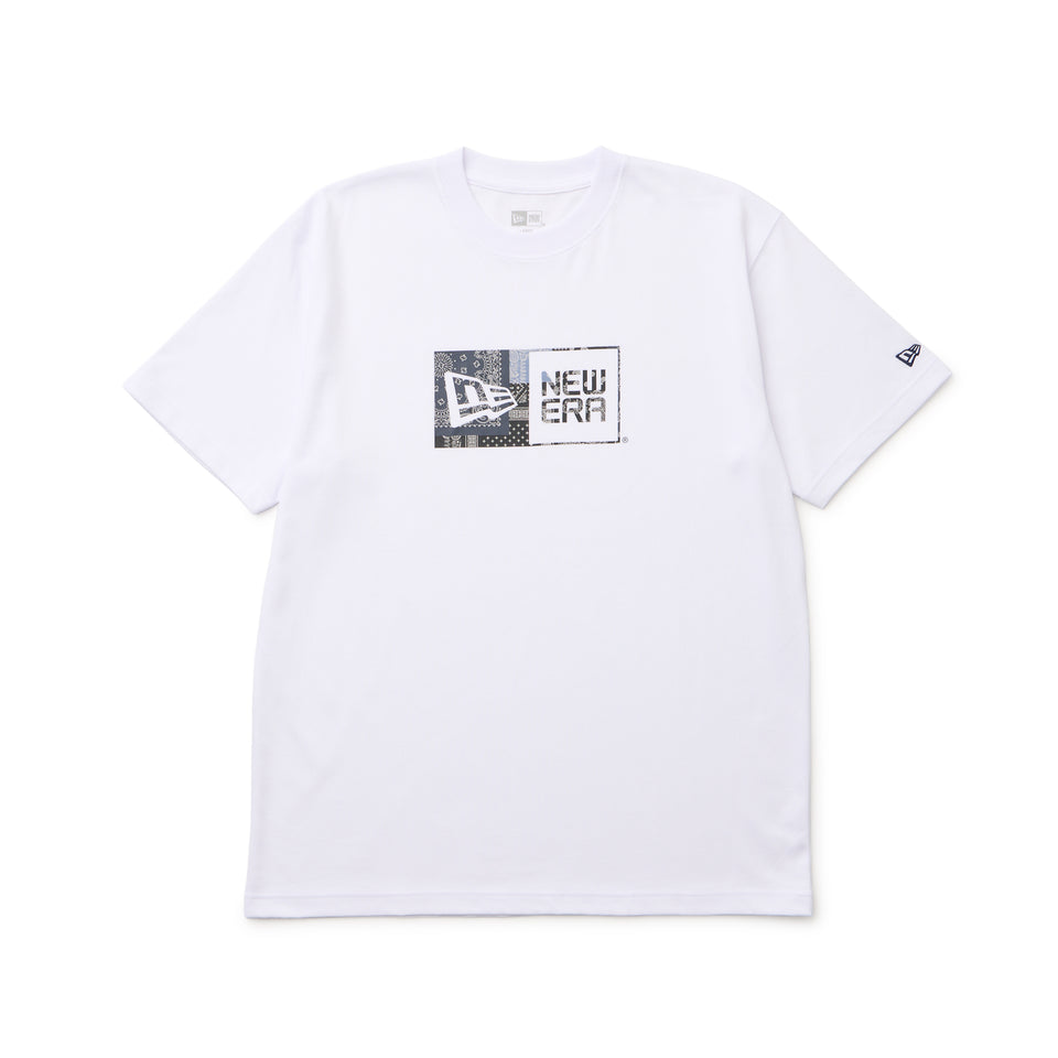 半袖 コットン Tシャツ Oriental Paisley ボックスロゴ ホワイト