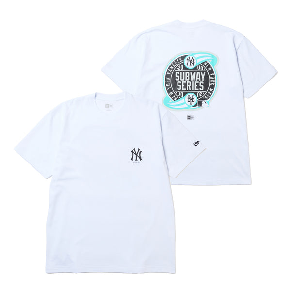 新品 2枚セット NEW ERA ヤンキース 半袖Tシャツ S ホワイト MLB 半袖 コットン Tシャツ ニューヨーク・ヤンキース サブウェイシリーズ