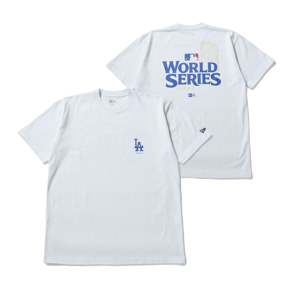 【MLB TEE】ロサンゼルス•ドジャース　　　　　　　Tシャツ　ホワイト 半袖 コットン Tシャツ ロサンゼルス・ドジャース ワールドシリーズ