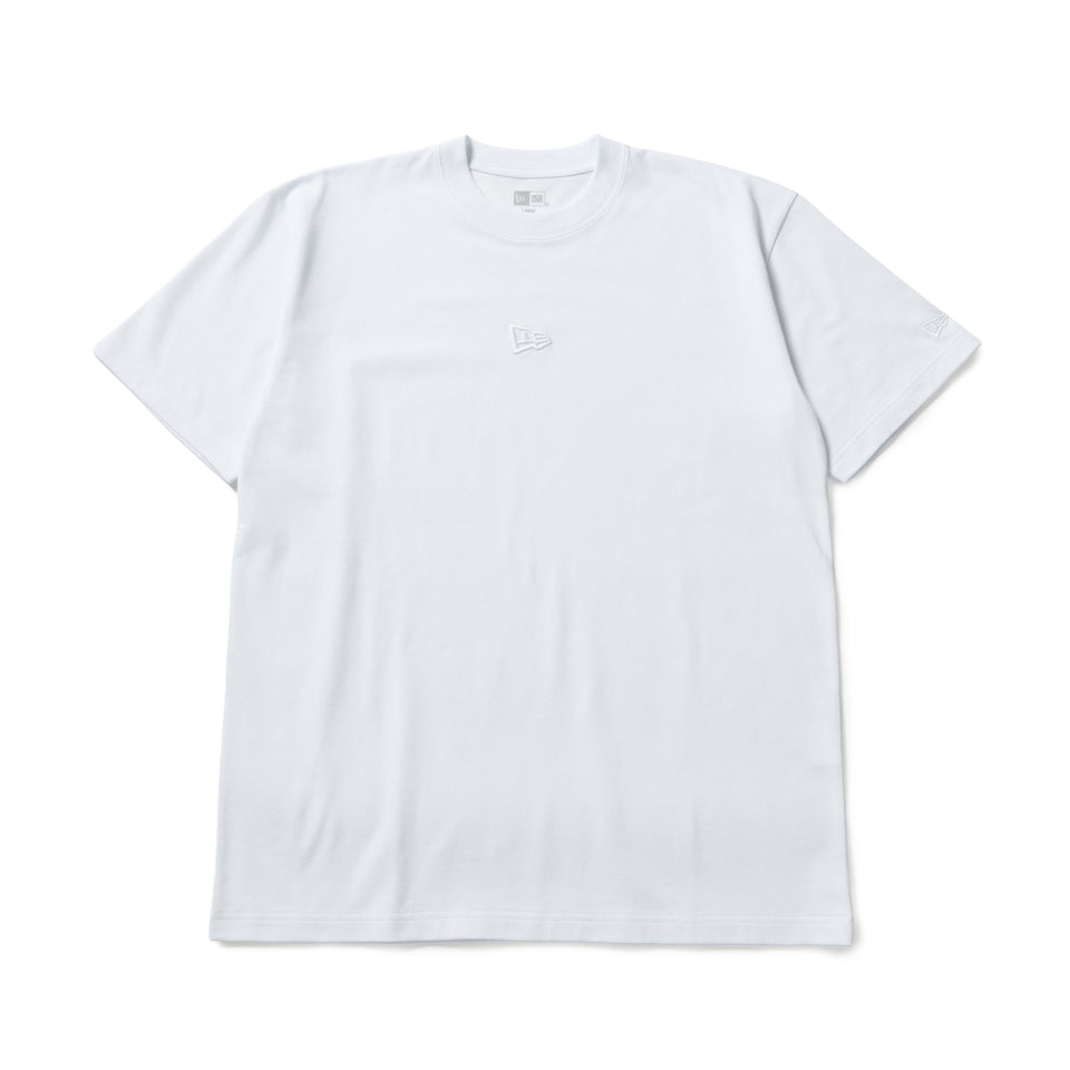 半袖 コットン Tシャツ Flag Logo Mini レイズドフラッグ刺繍 ホワイト