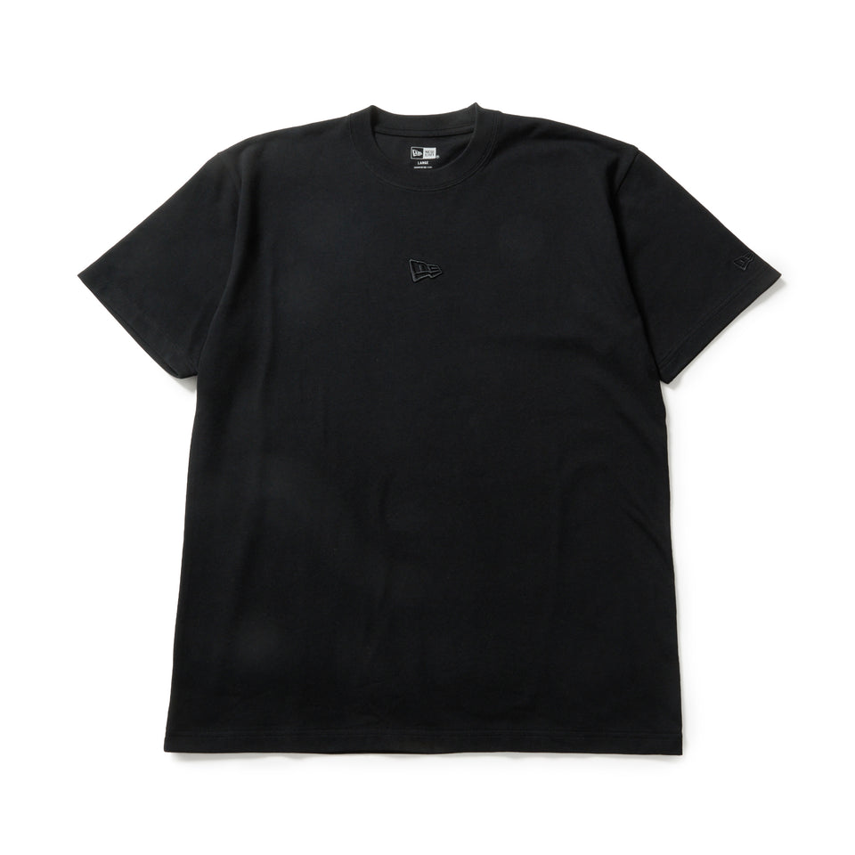半袖 コットン Tシャツ Flag Logo Mini レイズドフラッグ刺繍 ブラック
