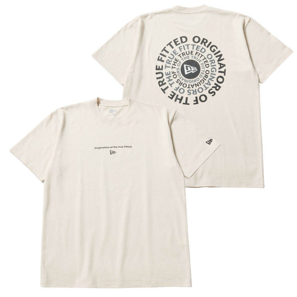 半袖 コットン Tシャツ Circle ロゴ クリーム
