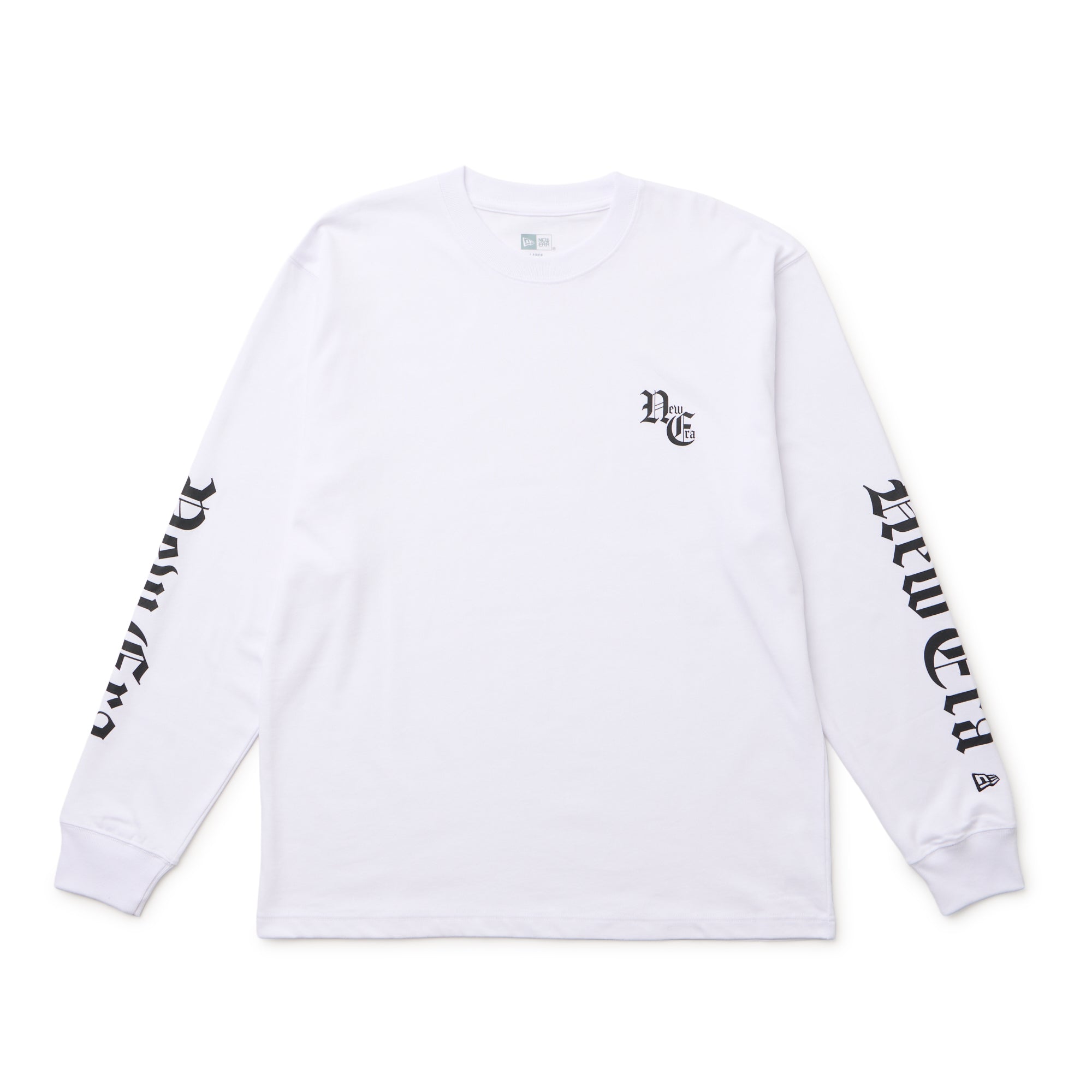 長袖 コットン Tシャツ Old English ホワイト | ニューエラオンライン