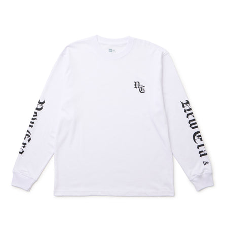 長袖 コットン Tシャツ Old English ホワイト | ニューエラオンライン