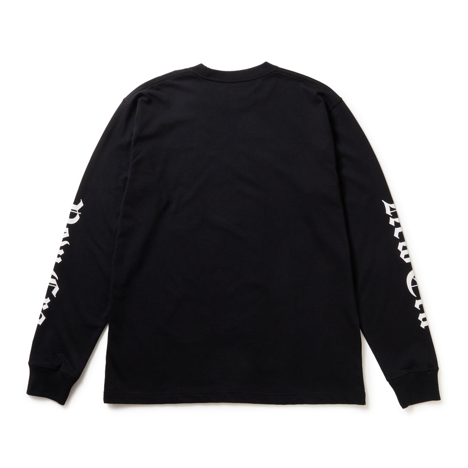 長袖 コットン Tシャツ Old English ブラック | ニューエラオンライン