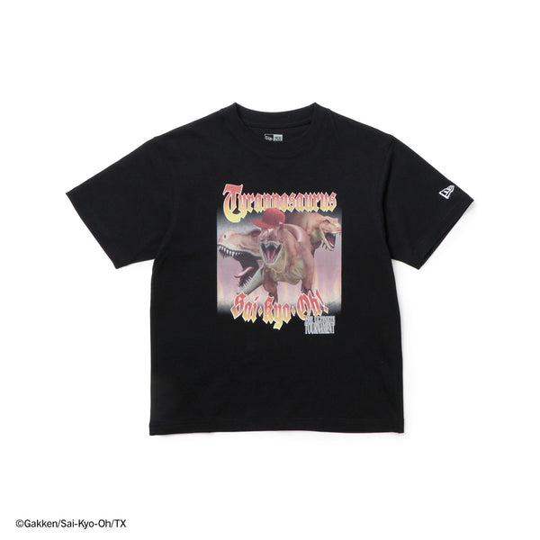 キッズ Youth 半袖 コットン Tシャツ 最強王図鑑 ティラノサウルス