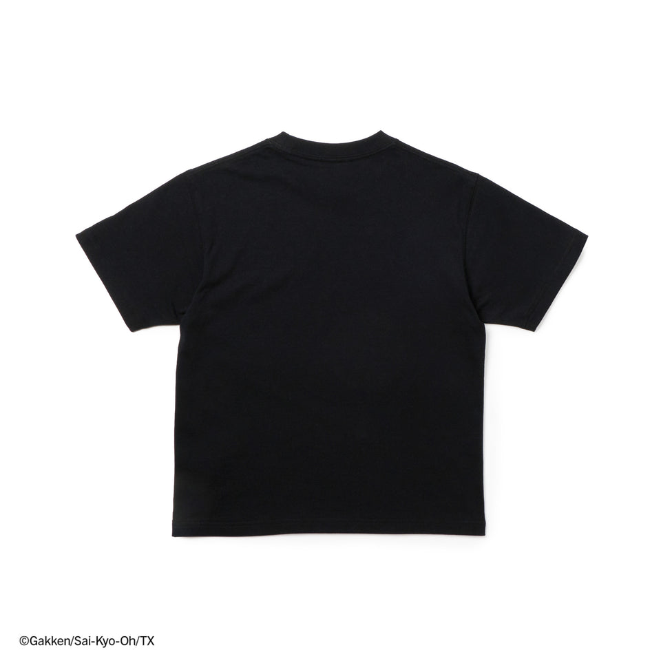 キッズ Youth 半袖 コットン Tシャツ 最強王図鑑 ティラノサウルス ブラック