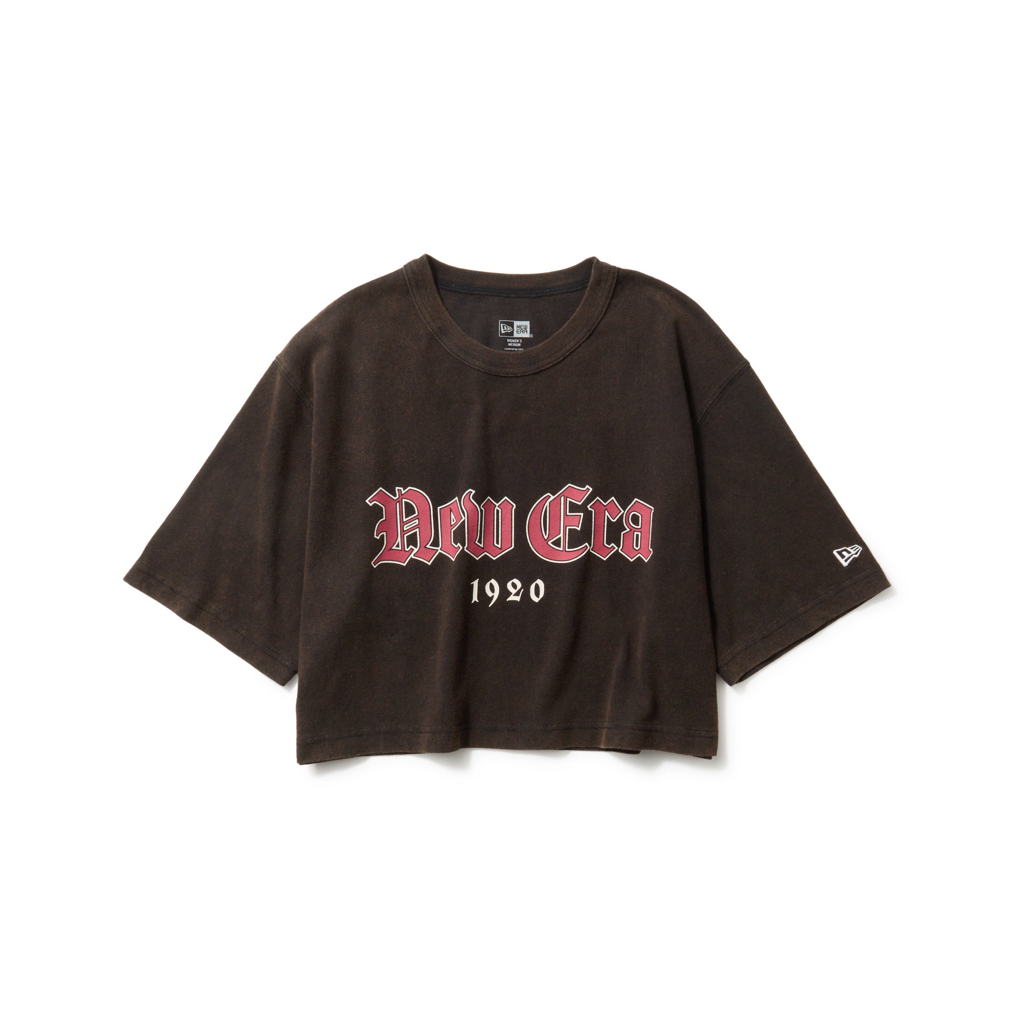 Women's 半袖 ワイド フロスト ウォッシュド クロップド Tシャツ