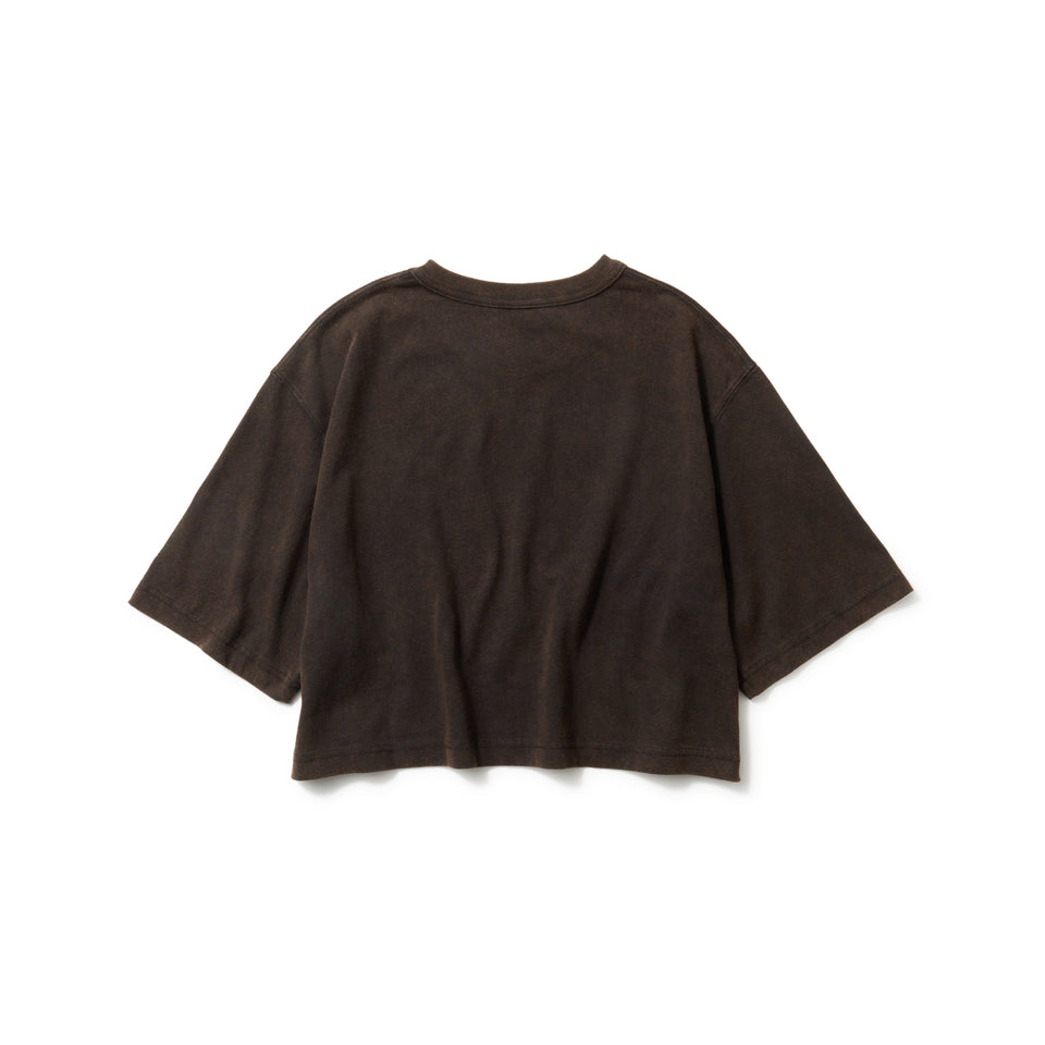Women's 半袖 ワイド フロスト ウォッシュド クロップド Tシャツ ブラック | NEW ERA ニューエラ公式オンラインストア