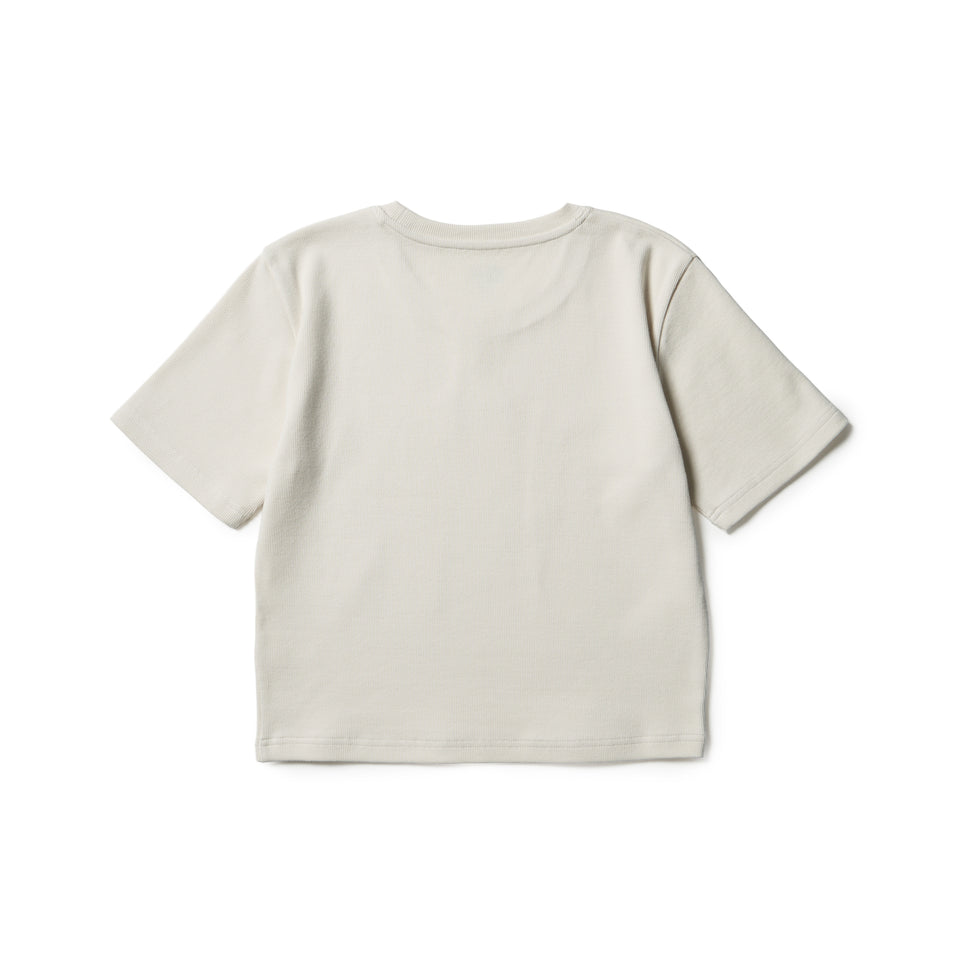 Women's 半袖 ミニ リブ Tシャツ Tonal Box Logo　 アイボリー | NEW ERA ニューエラ公式オンラインストア