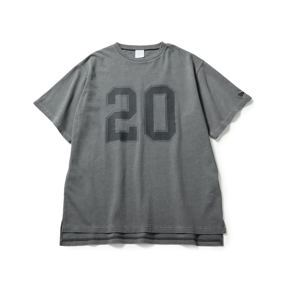 Women's 半袖 オーバーサイズド ガーメントダイ コットン Tシャツ チャコールグレー | NEW ERA ニューエラ公式オンラインストア