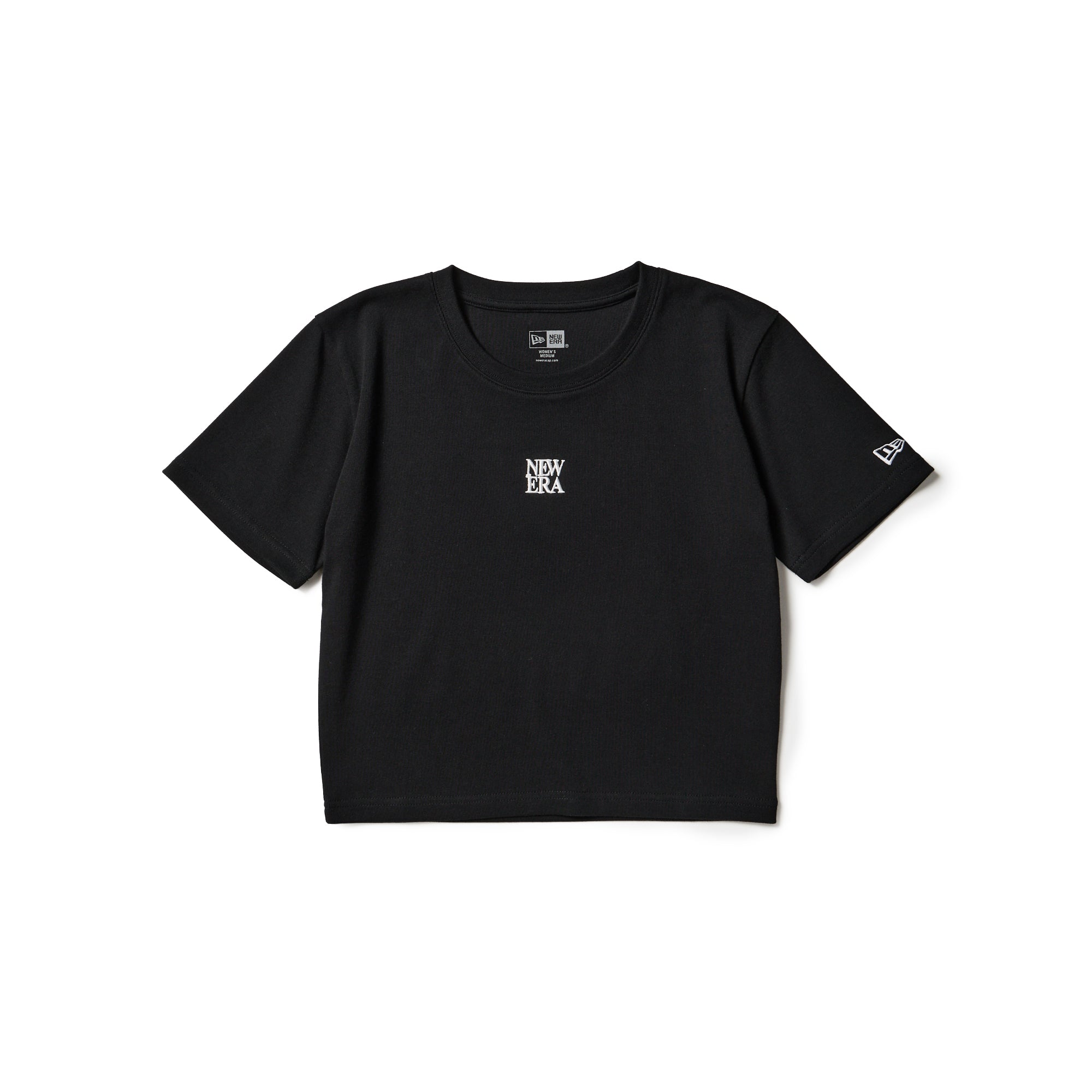 ウィメンズ 半袖 ミニ Tシャツ スクエアロゴ ブラック | ニューエラ