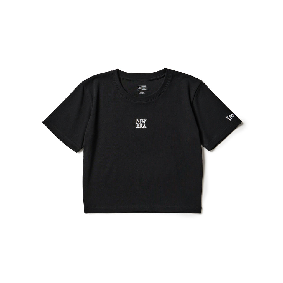 Women's 半袖 ミニ Tシャツ スクエアロゴ ブラック | ニューエラ