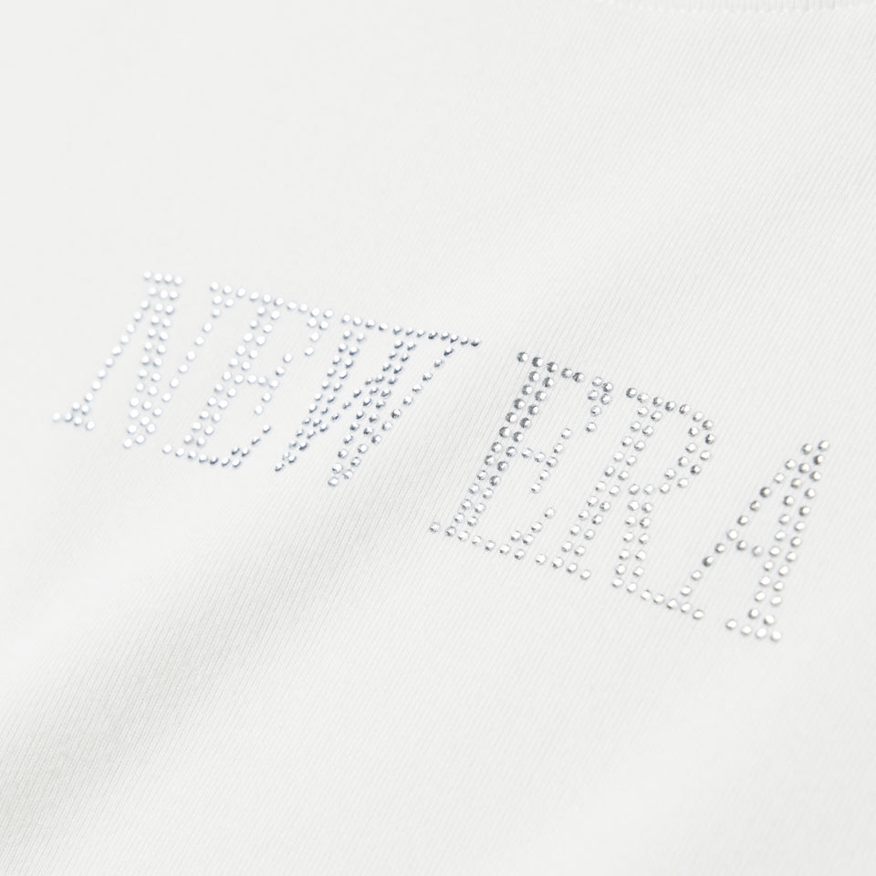 Women's 半袖 ミニ Tシャツ Rhinestone ラインストーン Logo ホワイト | NEW ERA ニューエラ公式オンラインストア