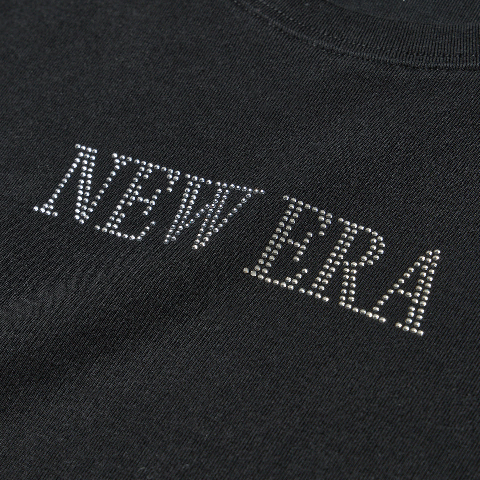 Women's 半袖 ミニ Tシャツ Rhinestone ラインストーン Logo ブラック | NEW ERA ニューエラ公式オンラインストア