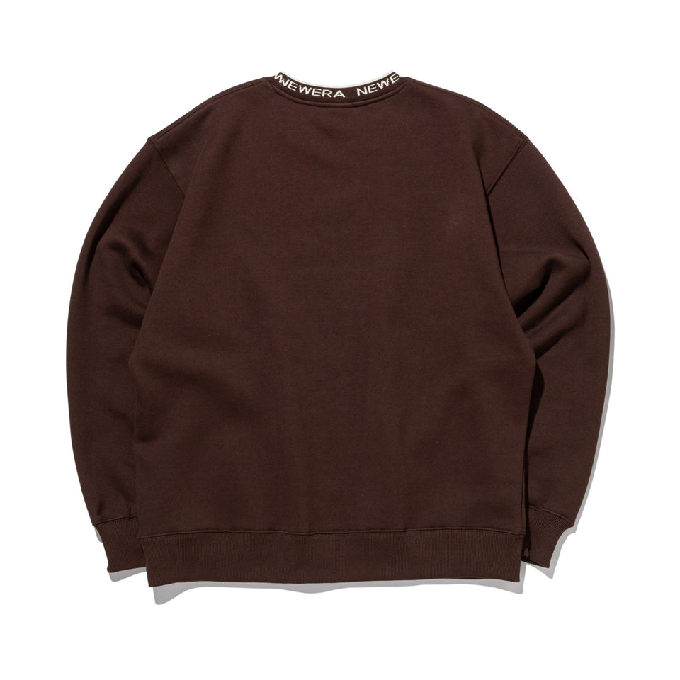 裏起毛 オーバーサイズド スウェット クルーネック ジャカードロゴ