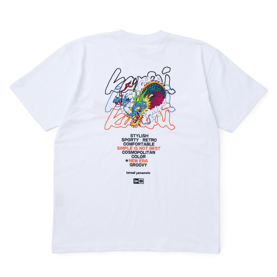 半袖 コットン Tシャツ kansaï yamamoto 龍 ホワイト | ニューエラ