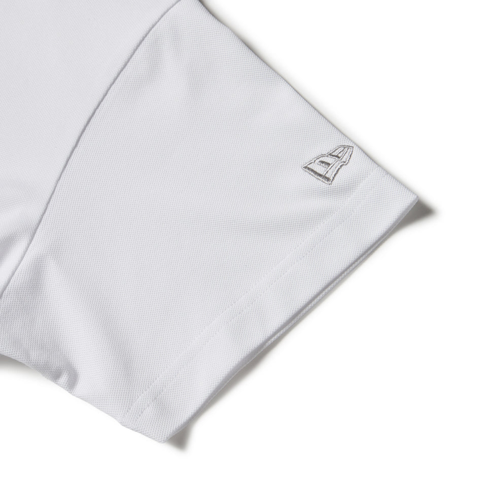 Women’s 半袖 ミッドネック Tシャツ 鹿の子 ジャガードロゴ ホワイト | ゴルフ | NEW ERA ニューエラ公式オンラインストア