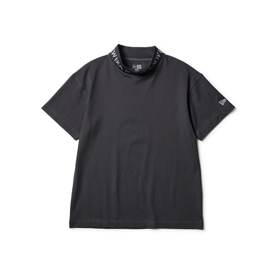 Women’s 半袖 ミッドネック Tシャツ 鹿の子 ジャガードロゴ チャコールグレー | ゴルフ | NEW ERA ニューエラ公式オンラインストア