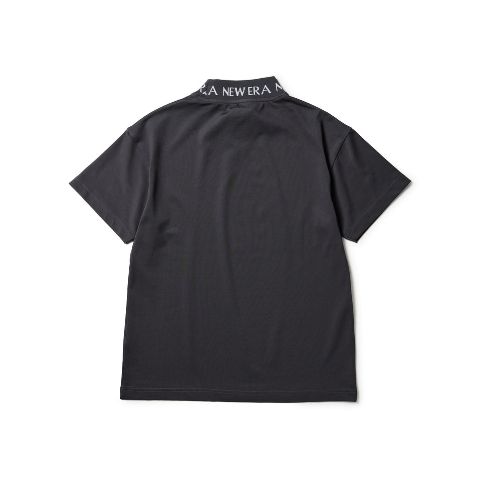 Women’s 半袖 ミッドネック Tシャツ 鹿の子 ジャガードロゴ チャコールグレー | ゴルフ | NEW ERA ニューエラ公式オンラインストア