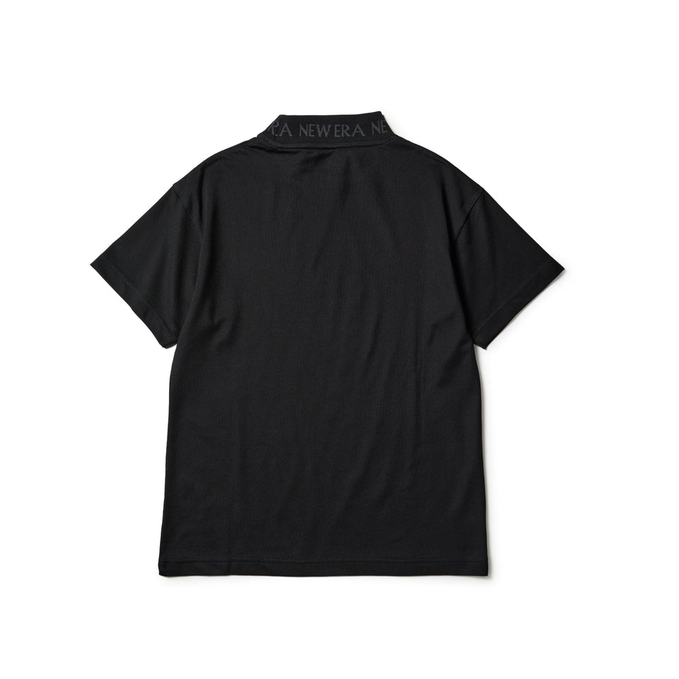 Women’s 半袖 ミッドネック Tシャツ 鹿の子 ジャガードロゴ ブラック | ゴルフ | NEW ERA ニューエラ公式オンラインストア