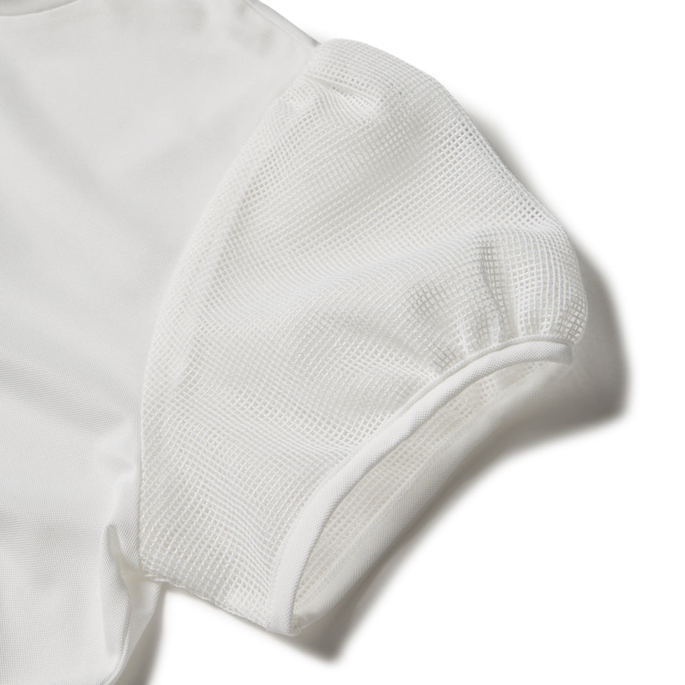Women's 半袖 メッシュスリーブ ミッドネック Tシャツ オフホワイト | ゴルフ | NEW ERA ニューエラ公式オンラインストア
