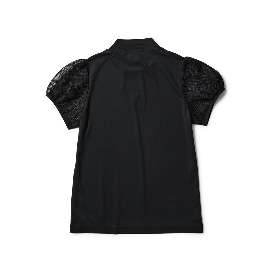 Women's 半袖 メッシュスリーブ ミッドネック Tシャツ ブラック | ゴルフ | NEW ERA ニューエラ公式オンラインストア
