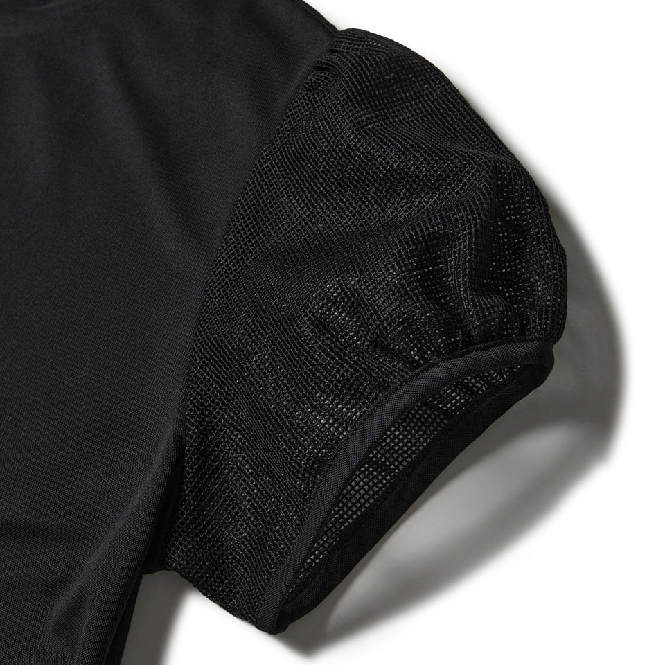 Women's 半袖 メッシュスリーブ ミッドネック Tシャツ ブラック | ゴルフ | NEW ERA ニューエラ公式オンラインストア