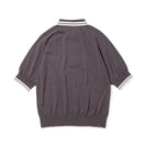 Women's 半袖 ニット ポロシャツ チャコールグレー | ゴルフ