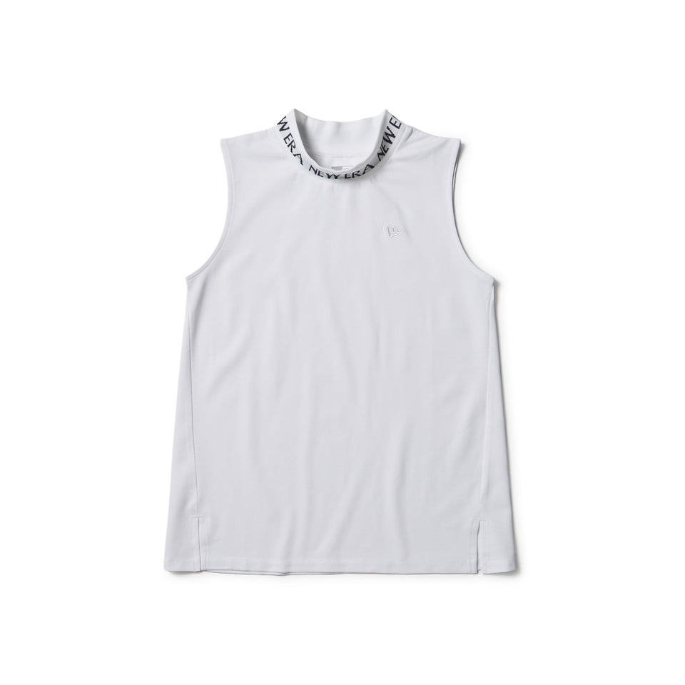 Women's ノースリーブ ミッドネック Tシャツ Jacquard Logo  ホワイト | ゴルフ | NEW ERA ニューエラ公式オンラインストア
